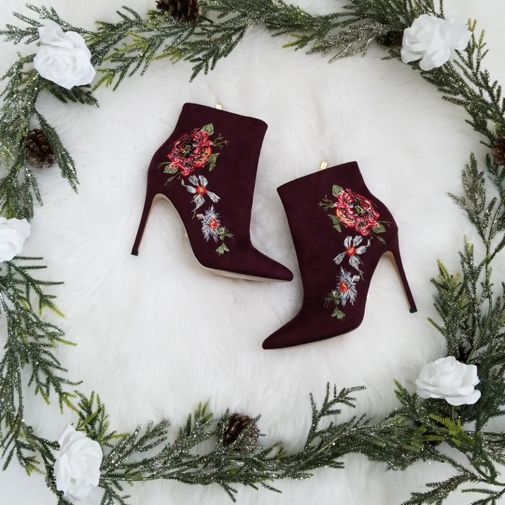 BEBE Seude ankle booties